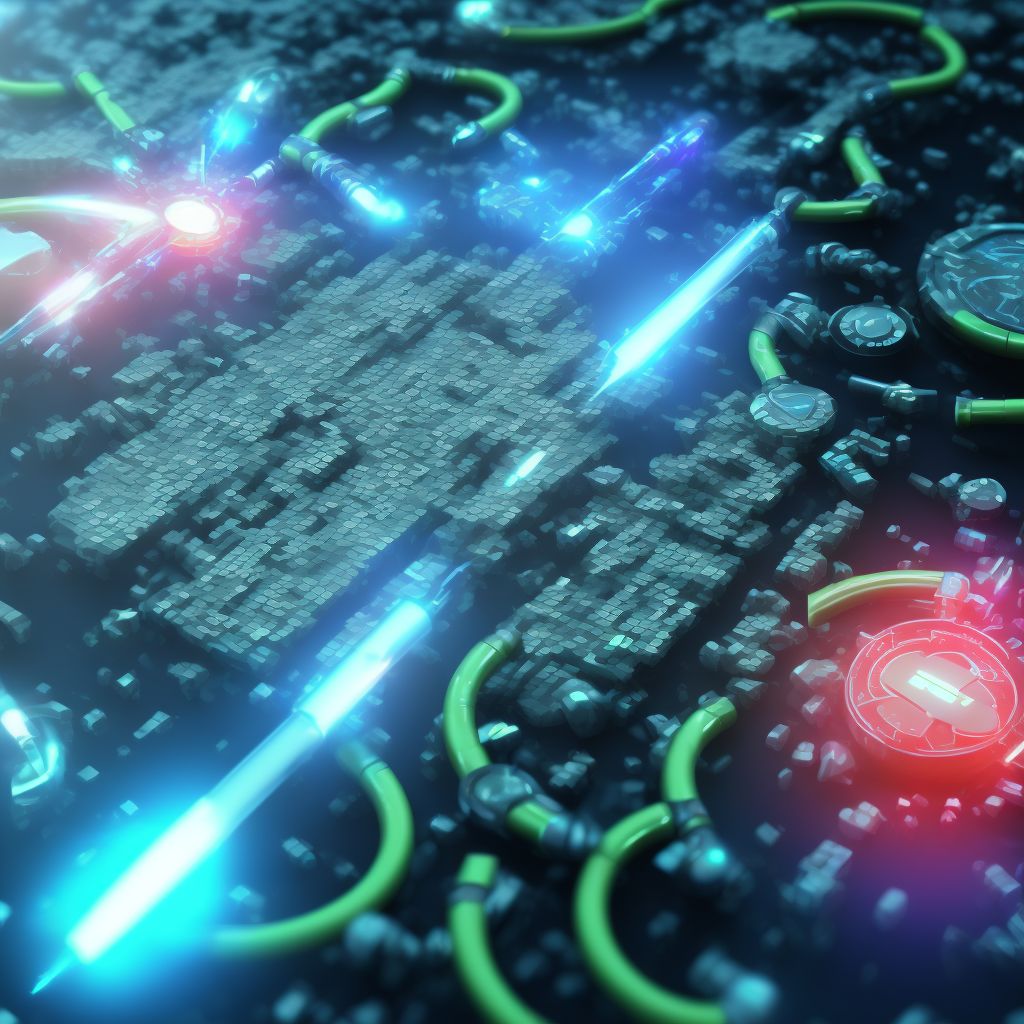 Displacement of cardiac pulse generator (battery), initial encounter digital illustration