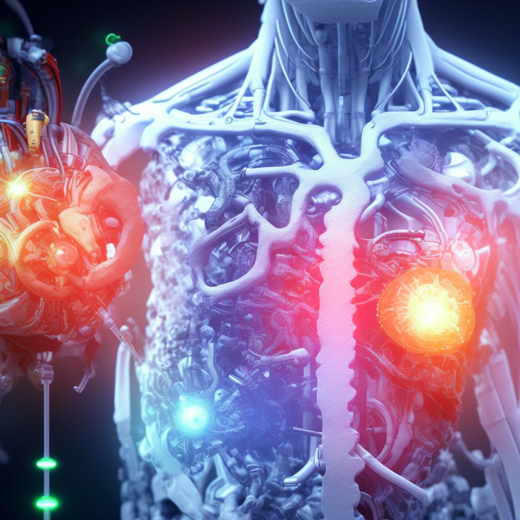 Other mechanical complication of cardiac electrode, sequela digital illustration