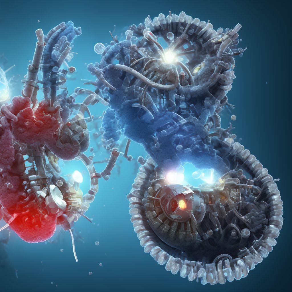 Breakdown (mechanical) of biological heart valve graft, sequela digital illustration