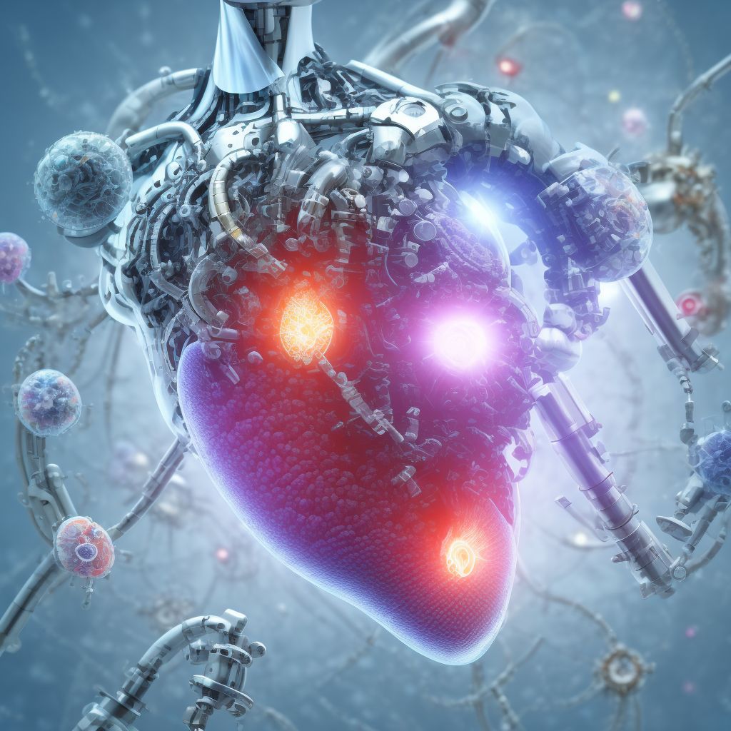 Other mechanical complication of biological heart valve graft, initial encounter digital illustration