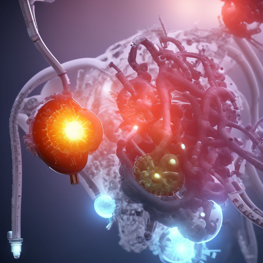 Other mechanical complication of biological heart valve graft, sequela digital illustration