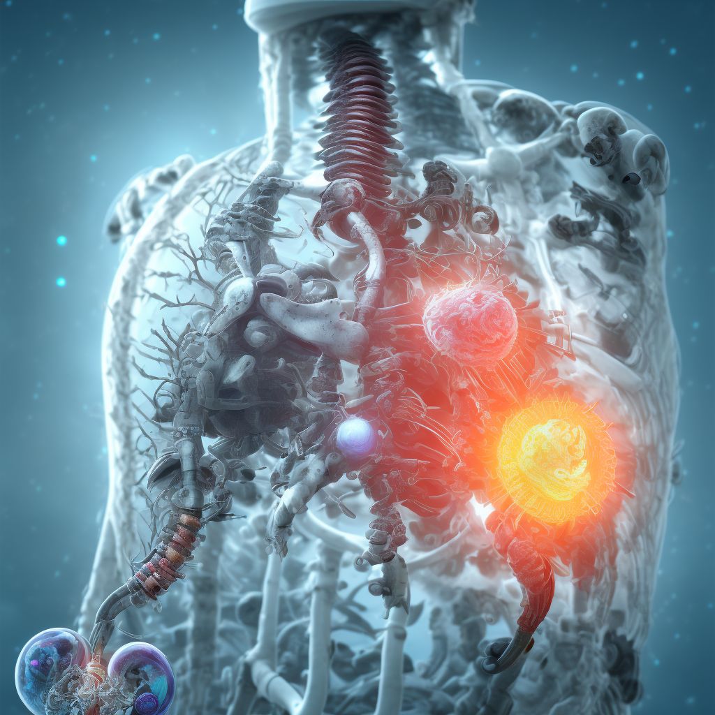 Other mechanical complication of aortic (bifurcation) graft (replacement), sequela digital illustration