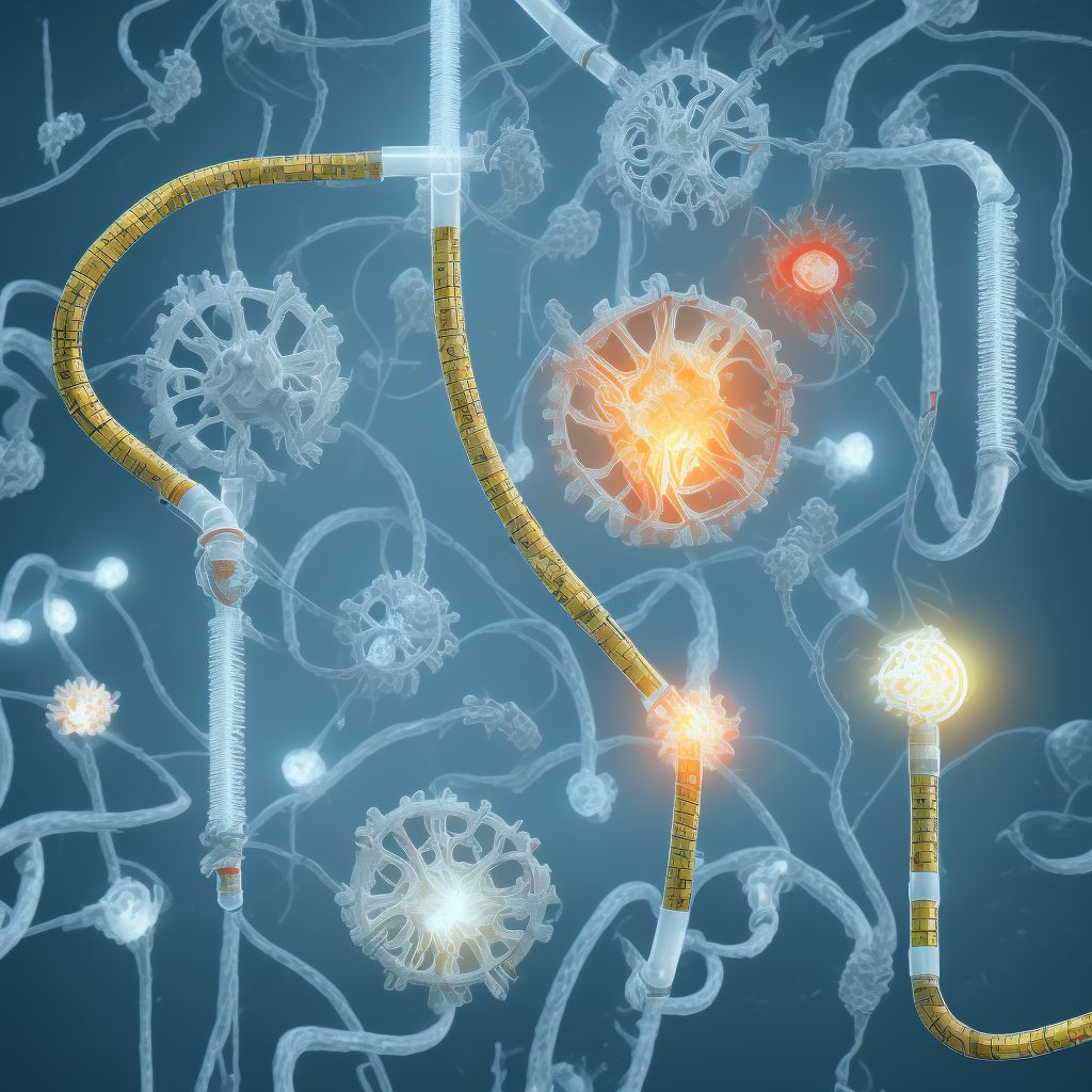 Breakdown (mechanical) of vascular dialysis catheter, initial encounter digital illustration