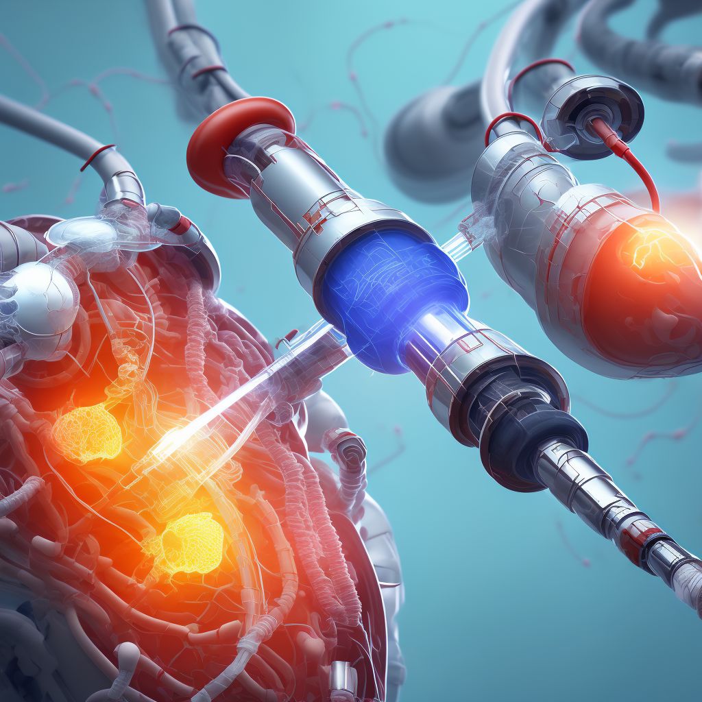 Breakdown (mechanical) of vascular dialysis catheter, sequela digital illustration