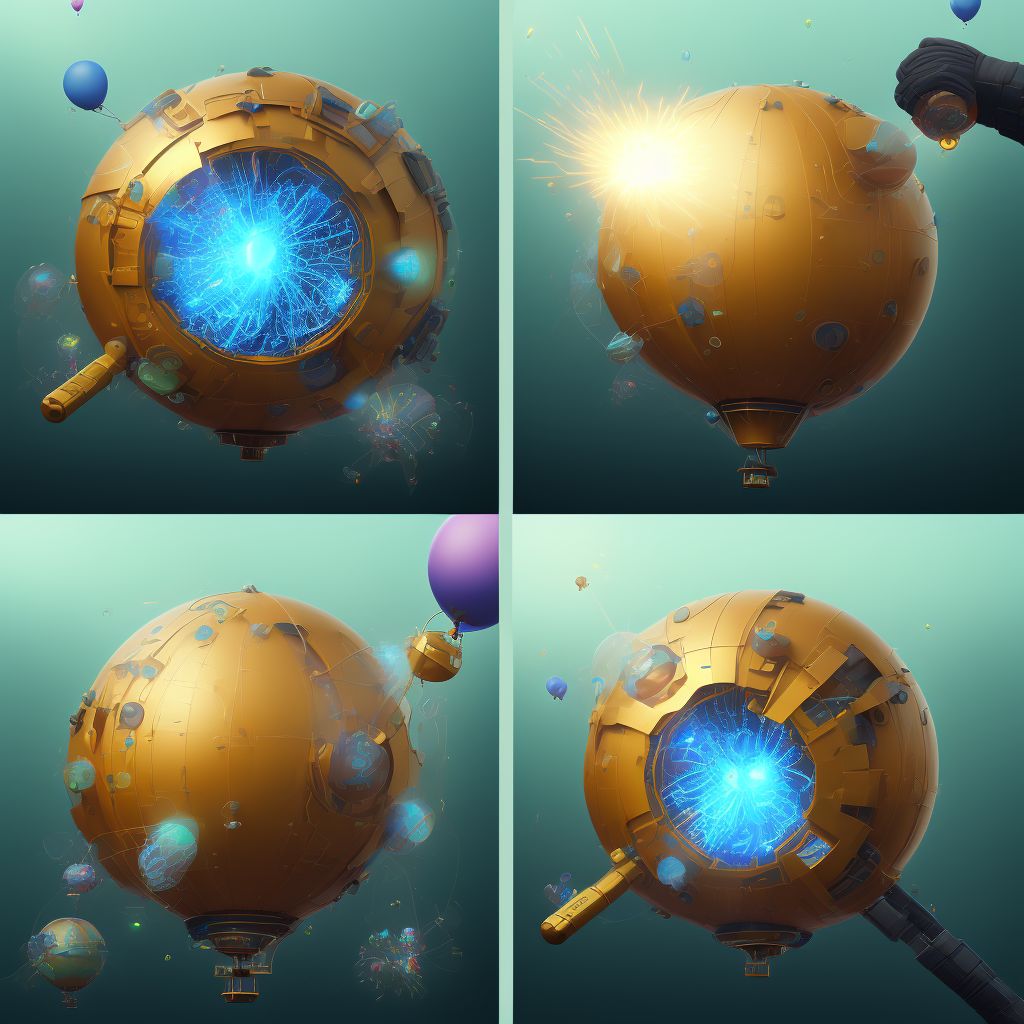 Breakdown (mechanical) of balloon (counterpulsation) device, initial encounter digital illustration