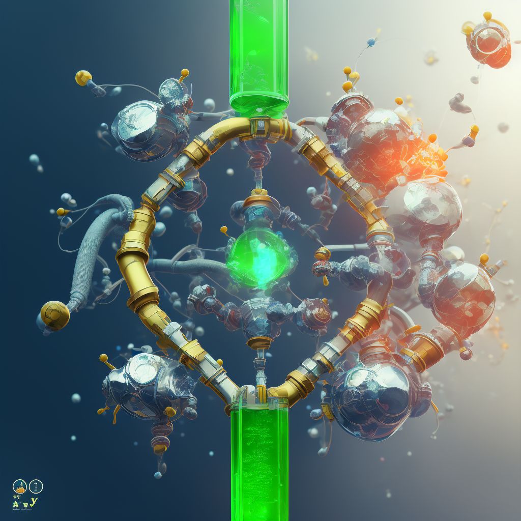 Breakdown (mechanical) of infusion catheter, sequela digital illustration