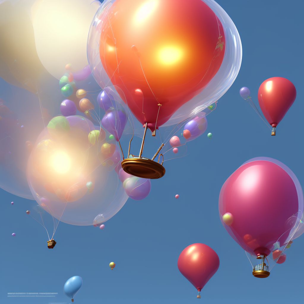 Displacement of balloon (counterpulsation) device, initial encounter digital illustration