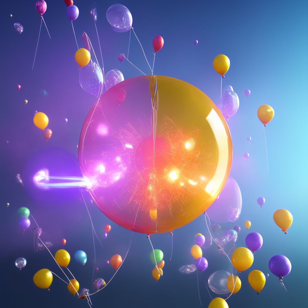 Displacement of balloon (counterpulsation) device, sequela digital illustration