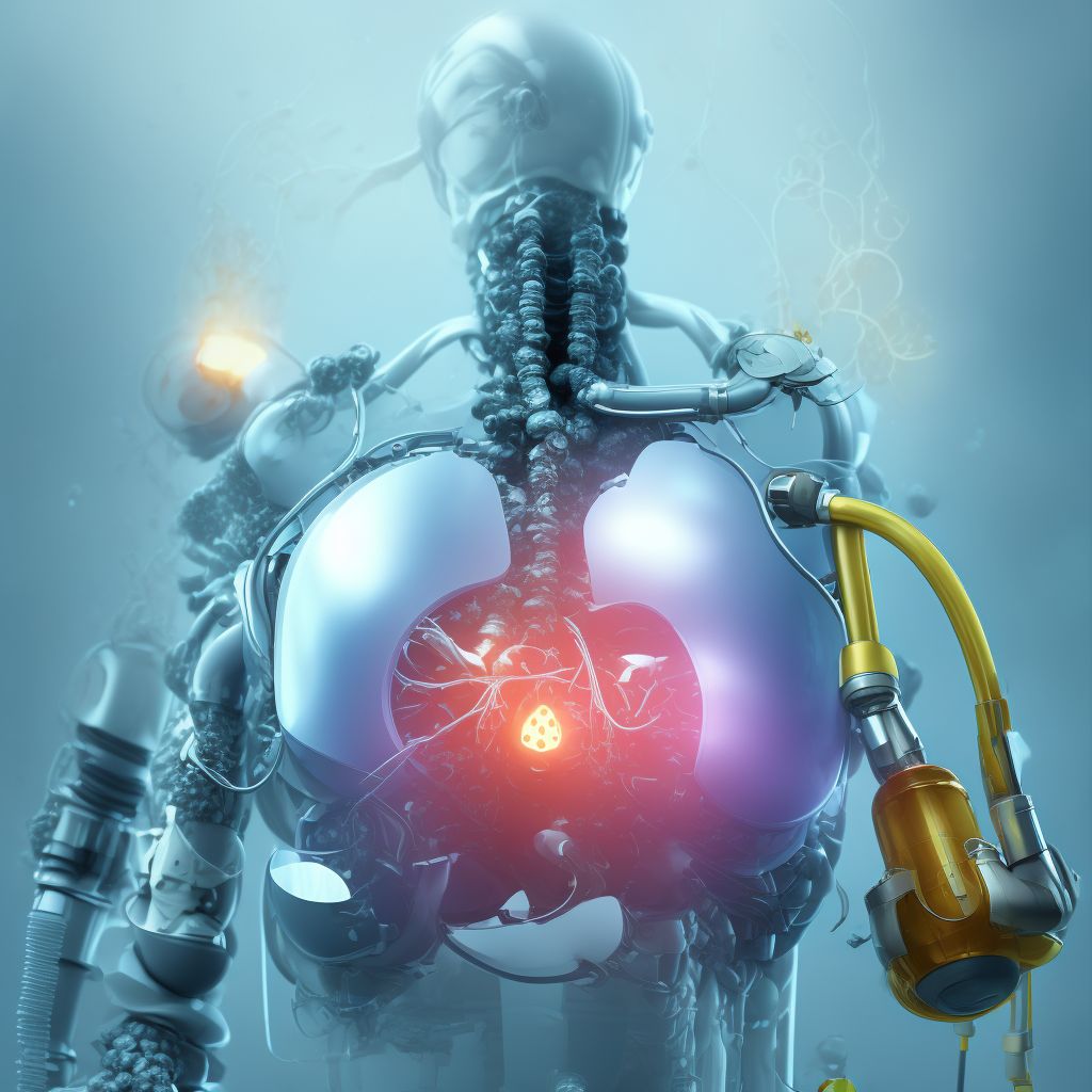 Leakage of artificial heart, subsequent encounter digital illustration