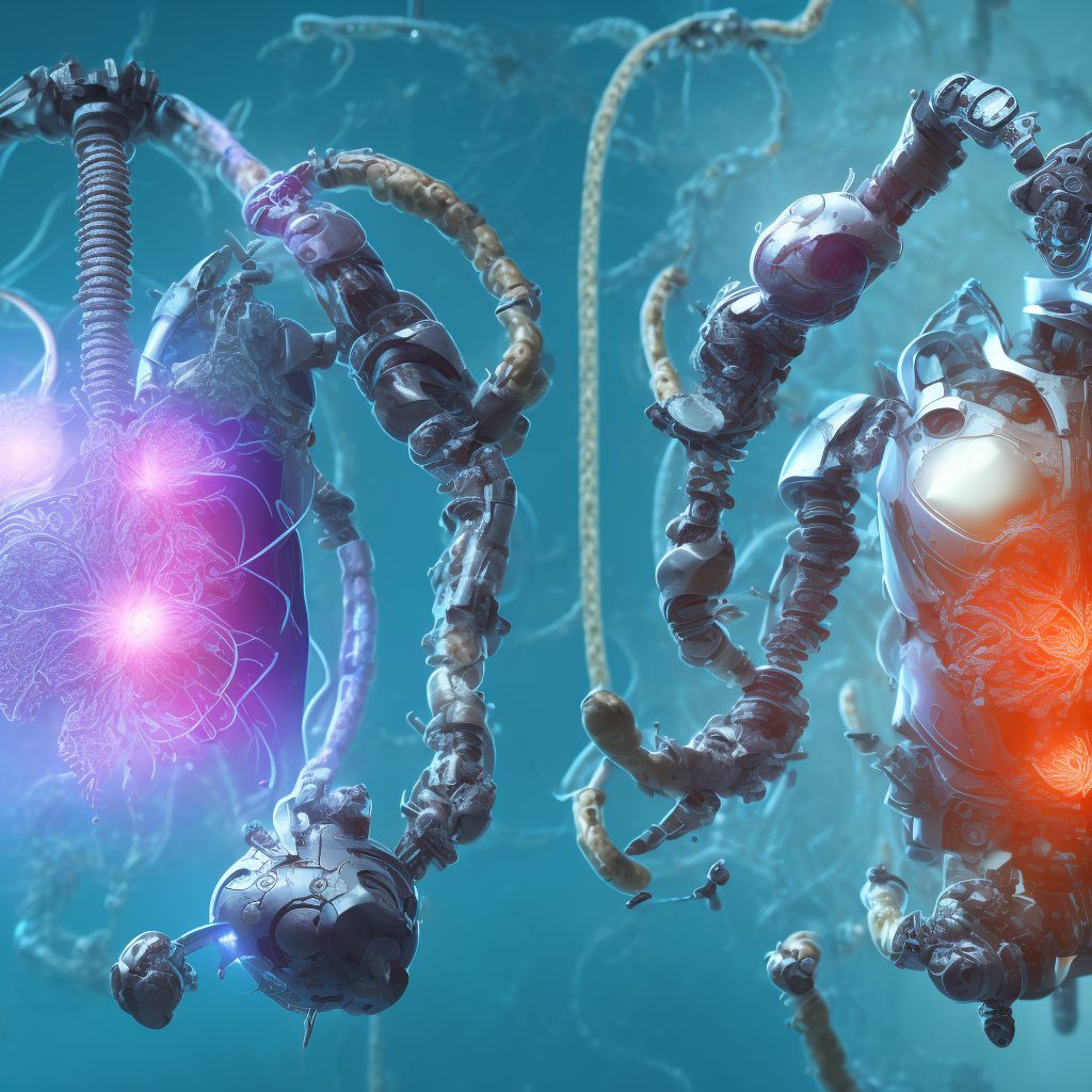 Other mechanical complication of surgically created arteriovenous fistula, initial encounter digital illustration