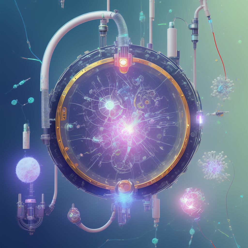 Other mechanical complication of infusion catheter, initial encounter digital illustration