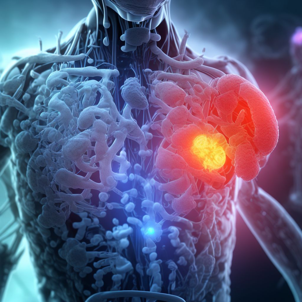 Infection and inflammatory reaction due to cardiac valve prosthesis, subsequent encounter digital illustration