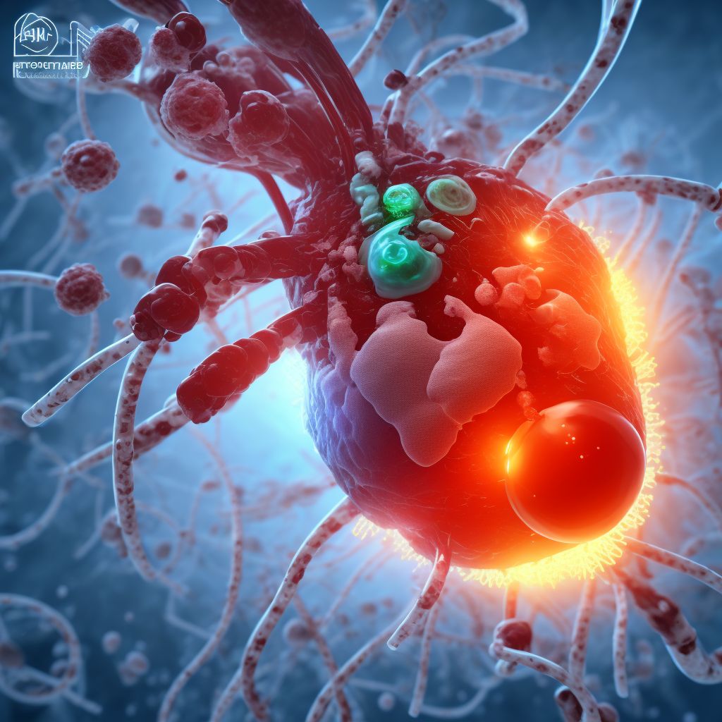 Infection and inflammatory reaction due to cardiac valve prosthesis, sequela digital illustration