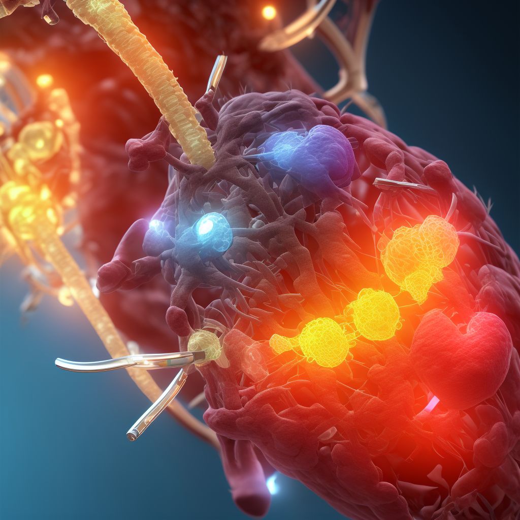 Stenosis of other cardiac prosthetic devices, implants and grafts, sequela digital illustration