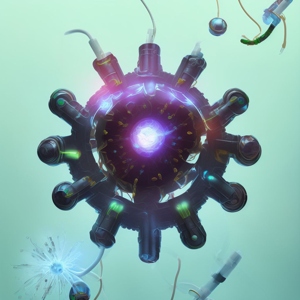 Breakdown (mechanical) of cystostomy catheter, sequela digital illustration