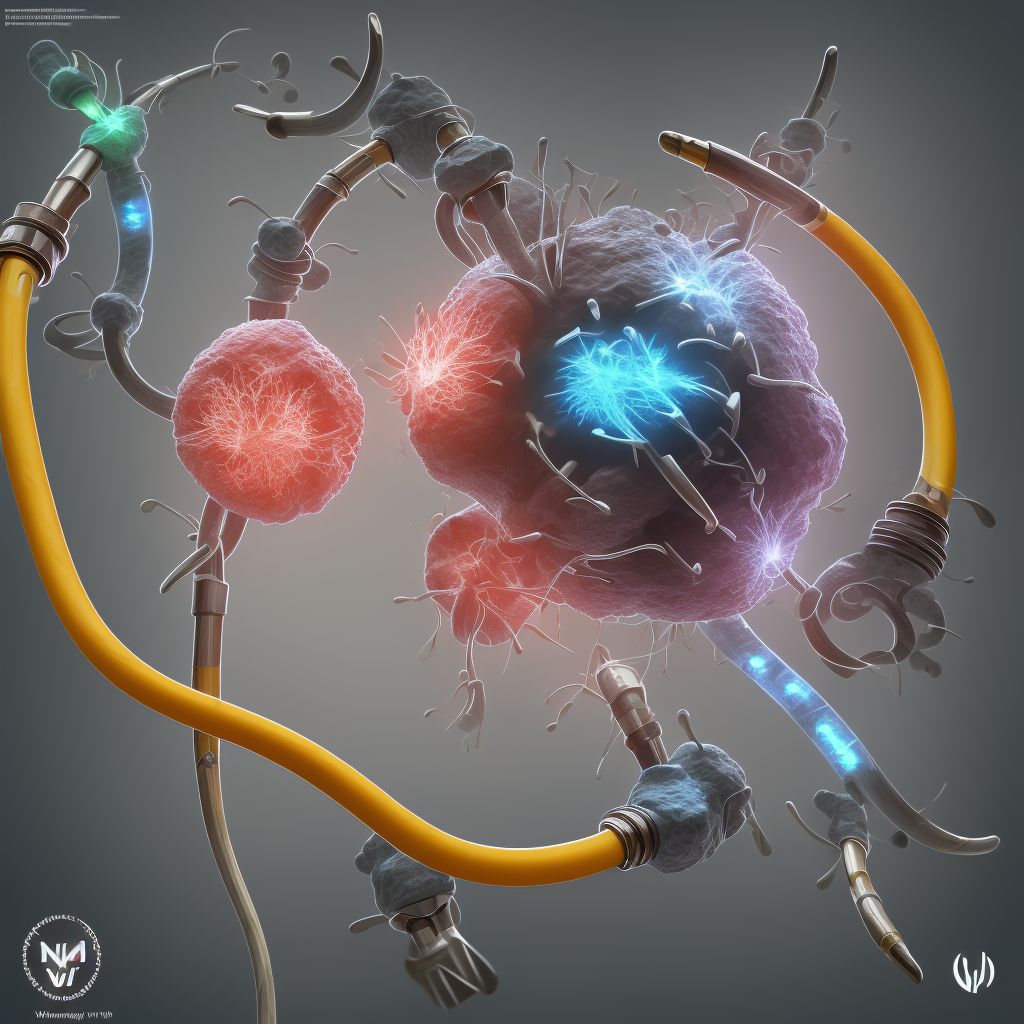 Breakdown (mechanical) of indwelling urethral catheter, initial encounter digital illustration