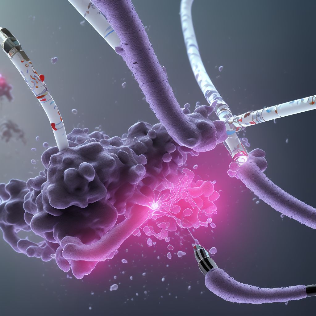 Leakage of indwelling urethral catheter, subsequent encounter digital illustration