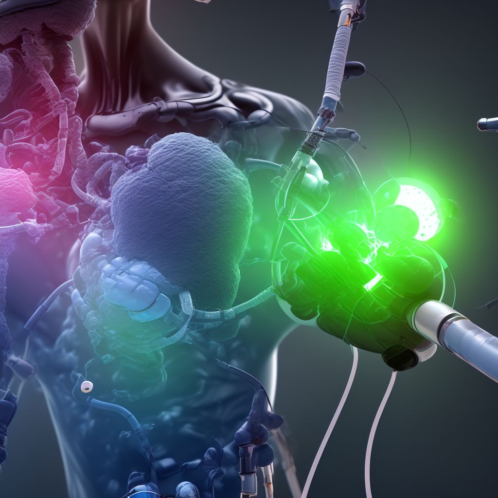 Leakage of nephrostomy catheter, subsequent encounter digital illustration