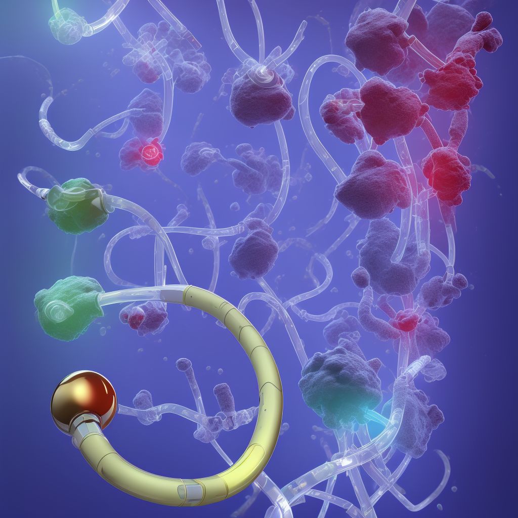 Leakage of other urinary catheter, sequela digital illustration