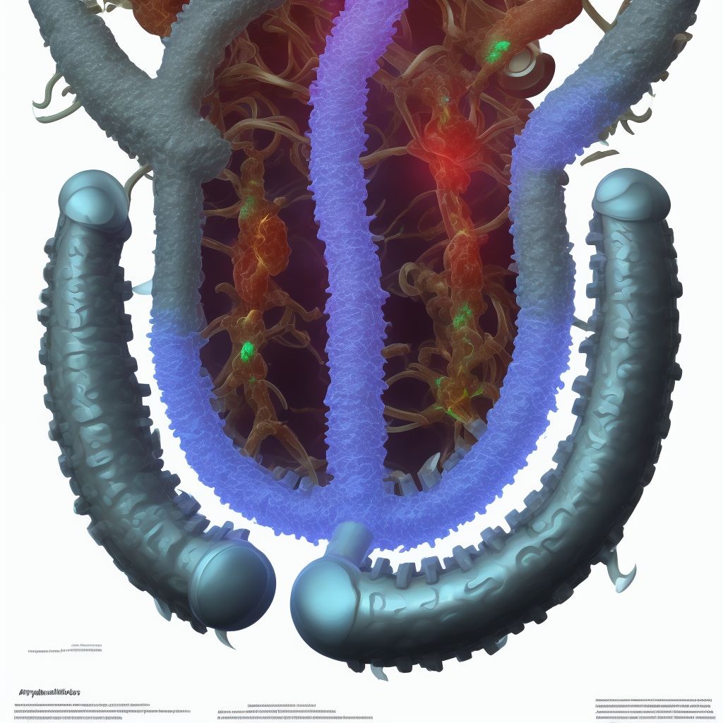 Breakdown (mechanical) of indwelling ureteral stent, initial encounter digital illustration