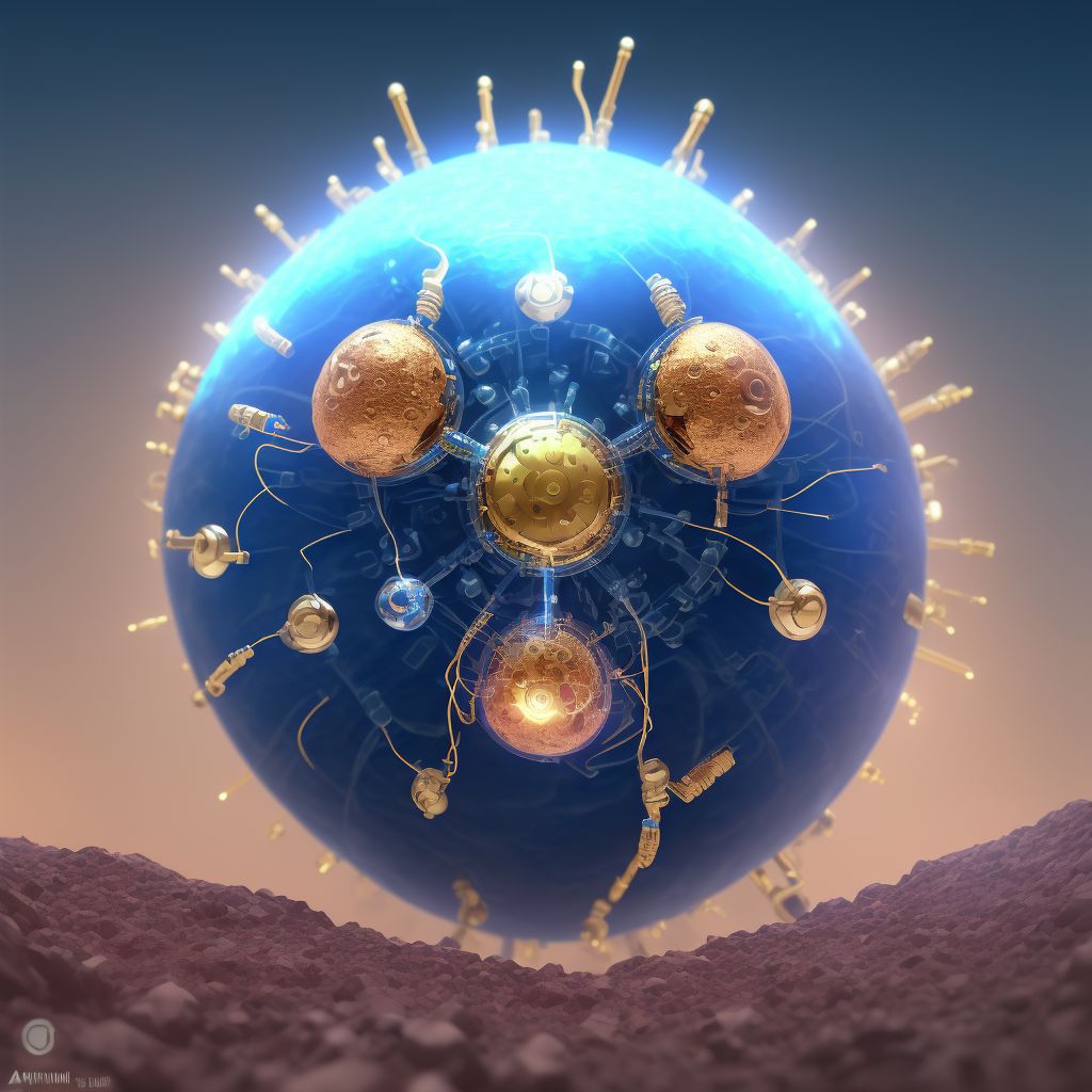 Other mechanical complication of implanted testicular prosthesis, subsequent encounter digital illustration