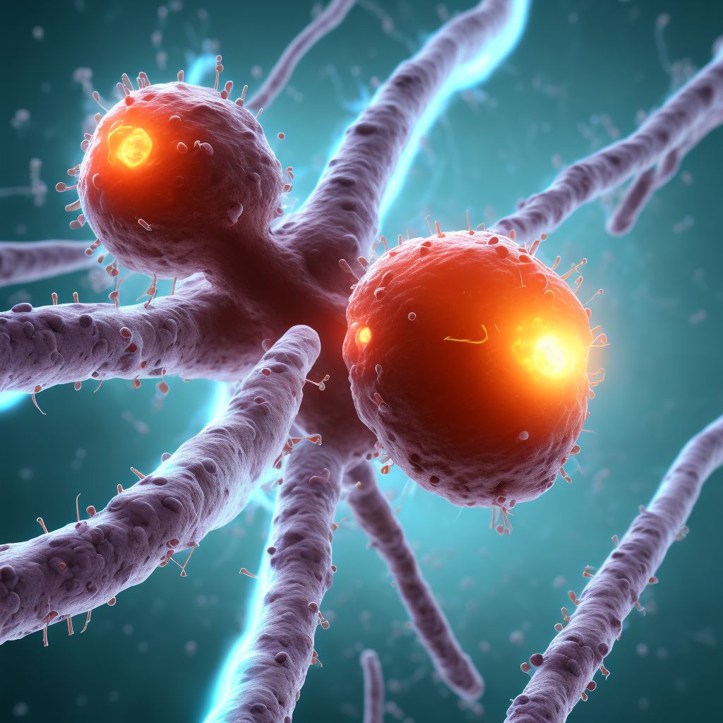 Infection and inflammatory reaction due to cystostomy catheter, sequela digital illustration