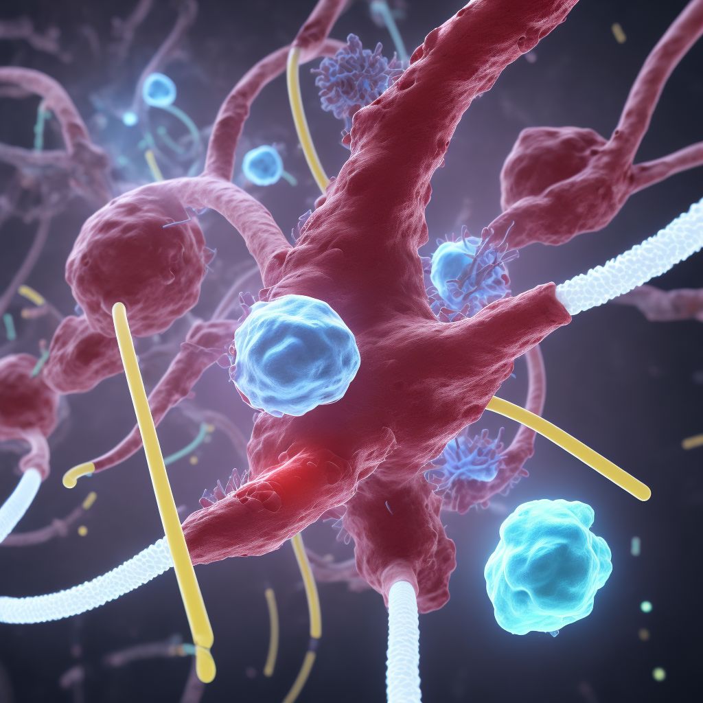 Infection and inflammatory reaction due to indwelling urethral catheter, initial encounter digital illustration