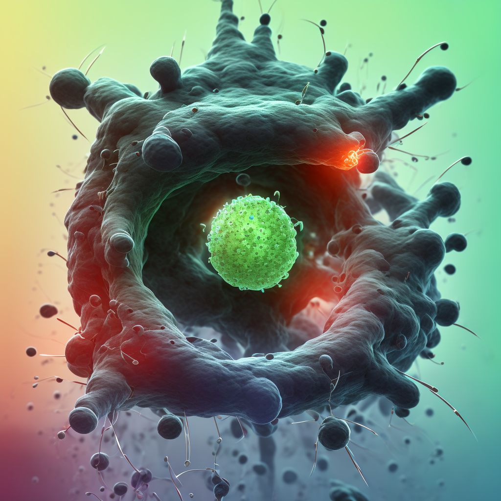 Infection and inflammatory reaction due to indwelling urethral catheter, sequela digital illustration