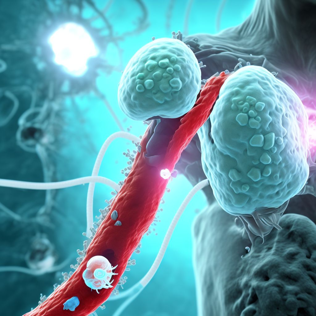 Infection and inflammatory reaction due to nephrostomy catheter, sequela digital illustration