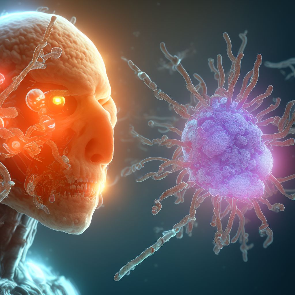 Infection and inflammatory reaction due to implanted urinary neurostimulation device, subsequent encounter digital illustration