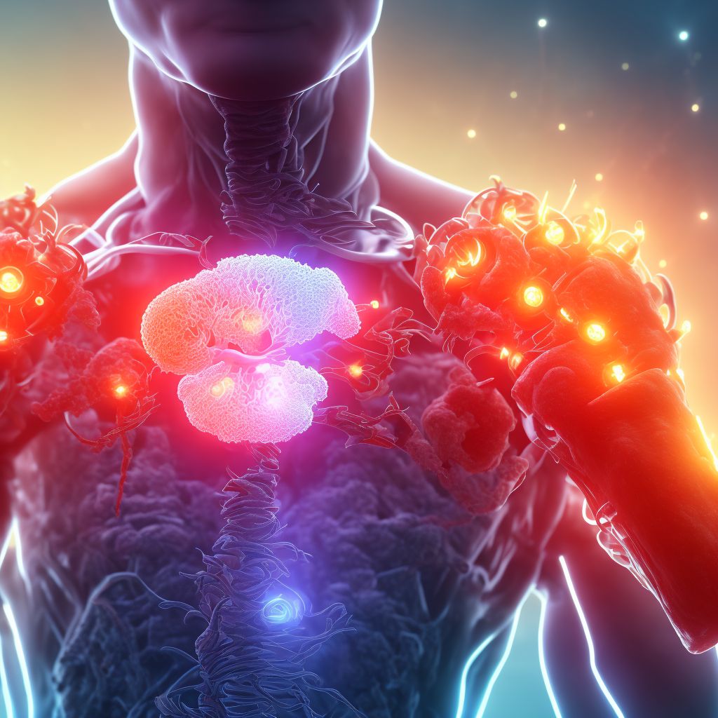 Infection and inflammatory reaction due to implanted urinary neurostimulation device, sequela digital illustration