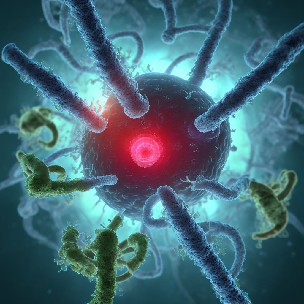 Infection and inflammatory reaction due to implanted urinary sphincter, initial encounter digital illustration