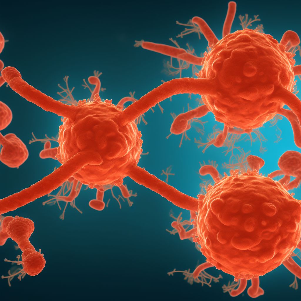 Infection and inflammatory reaction due to indwelling ureteral stent, sequela digital illustration