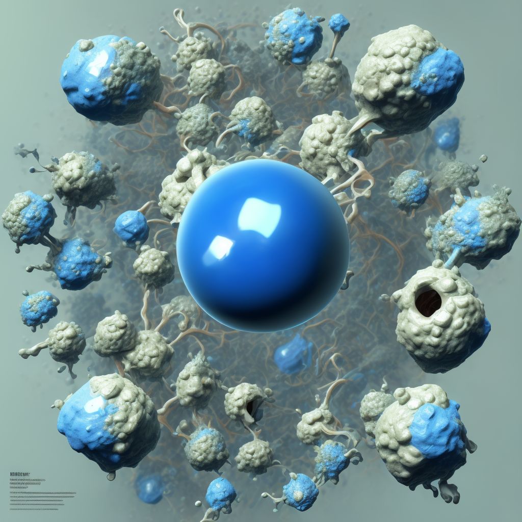 Erosion of implanted urethral bulking agent to surrounding organ or tissue, sequela digital illustration