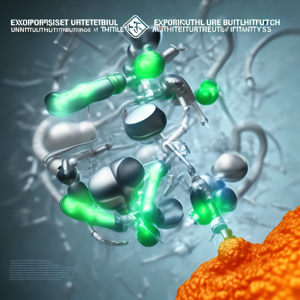 Exposure of implanted urethral bulking agent into urethra, subsequent encounter digital illustration