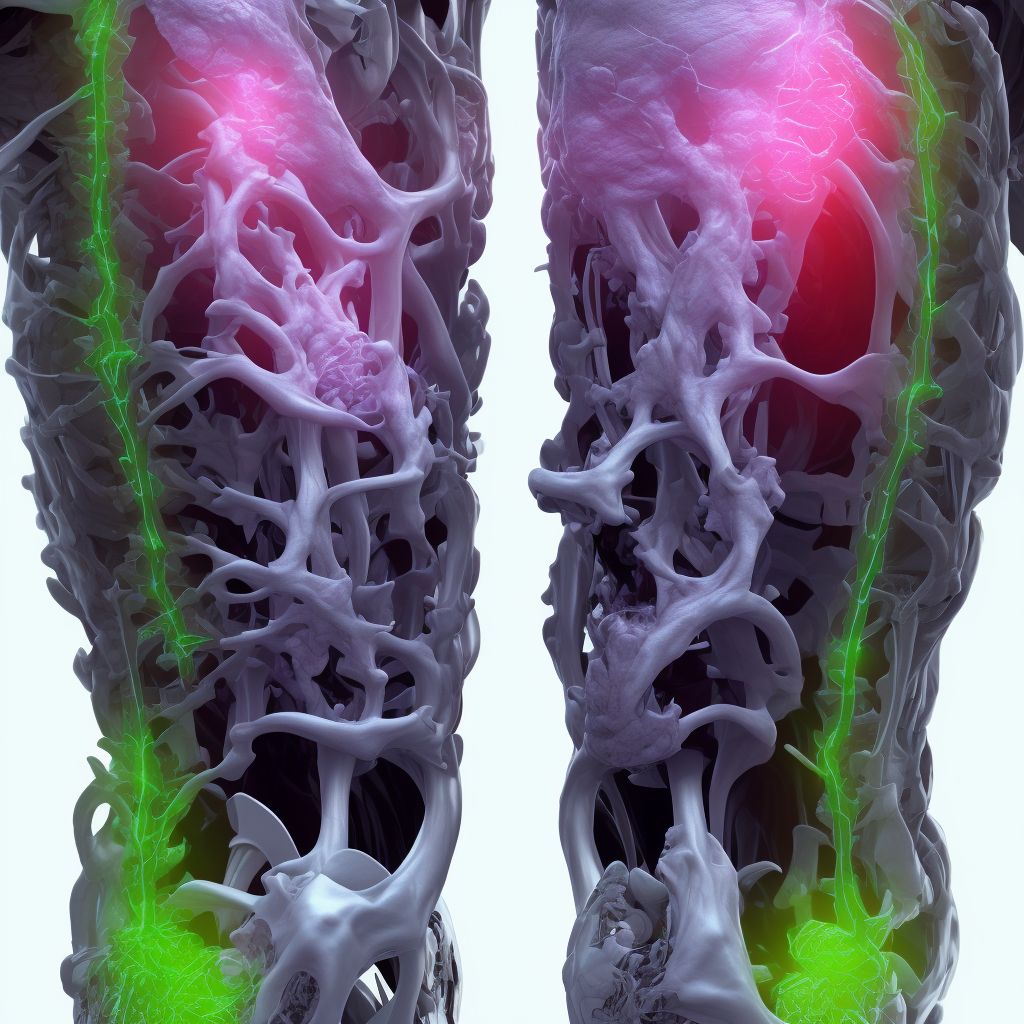 Instability of internal right knee prosthesis, initial encounter digital illustration