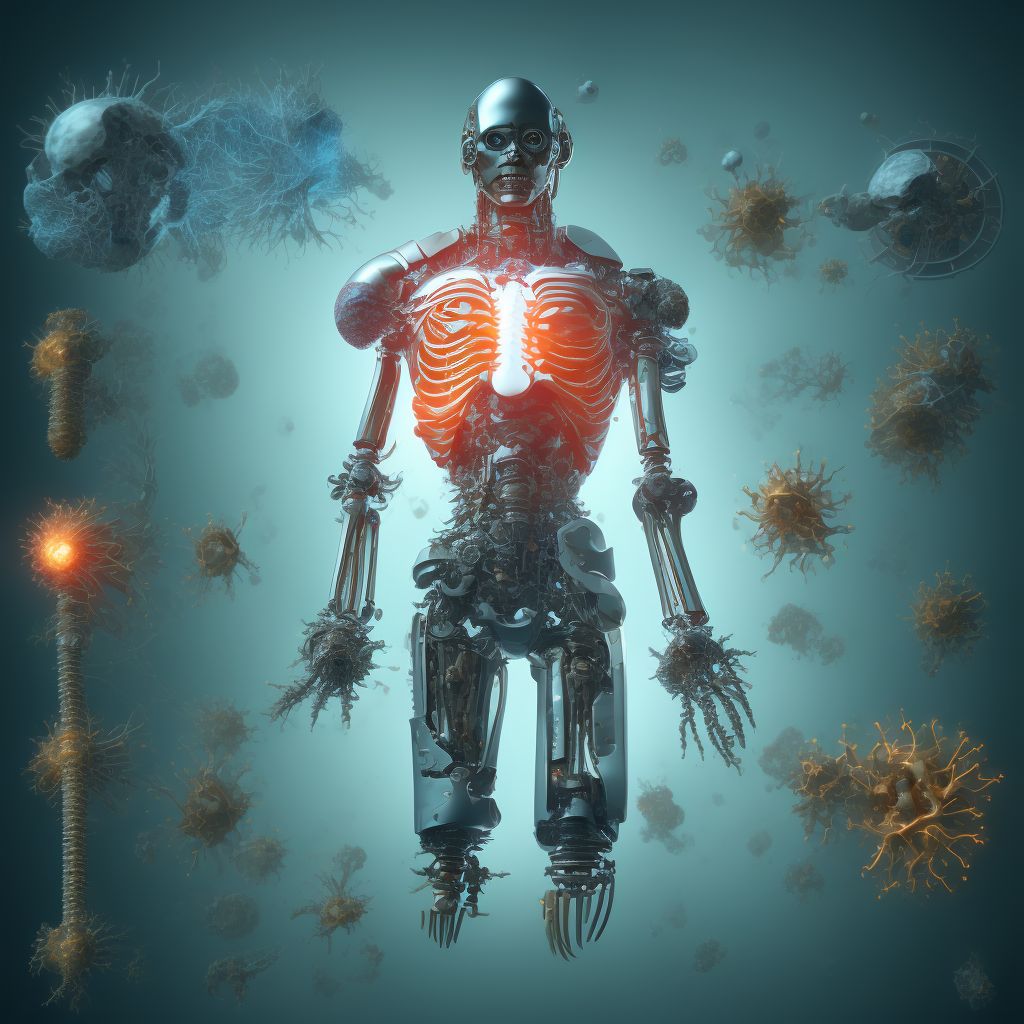 Mechanical loosening of unspecified internal prosthetic joint, initial encounter digital illustration