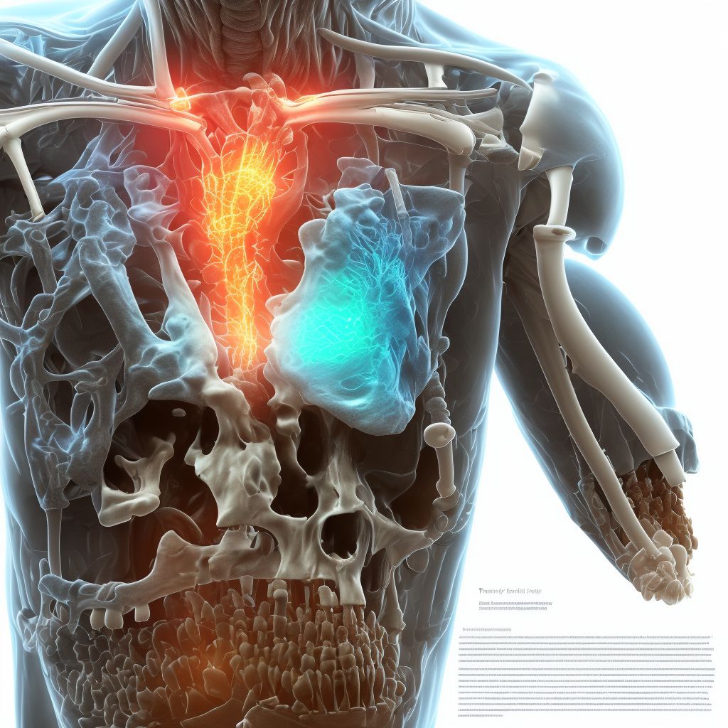 Periprosthetic osteolysis of other internal prosthetic joint, initial encounter digital illustration