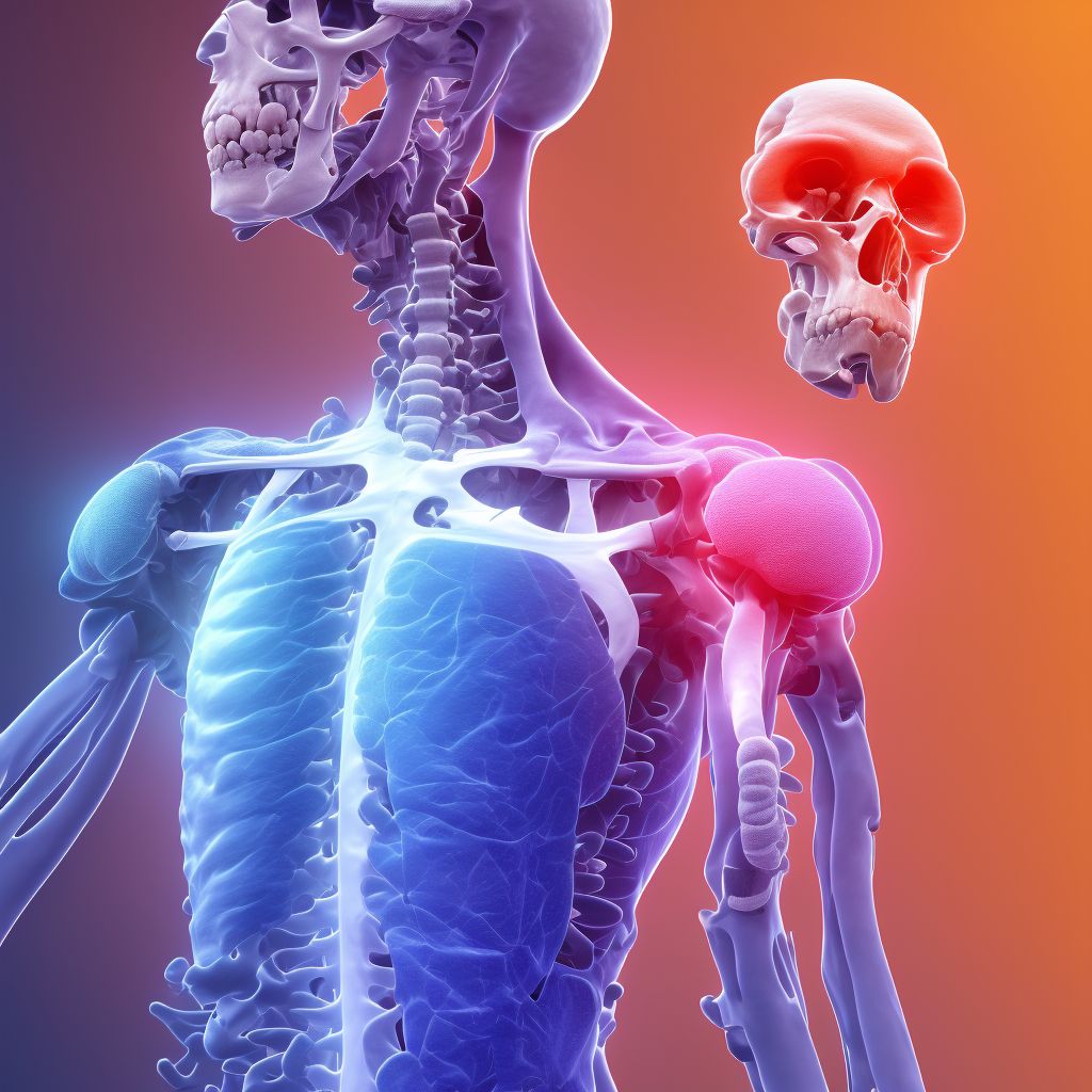 Periprosthetic osteolysis of other internal prosthetic joint, sequela digital illustration