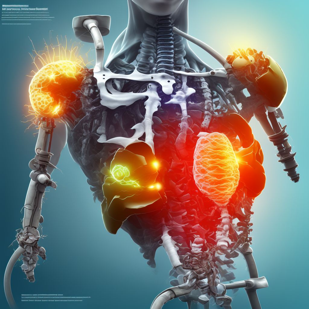 Breakdown (mechanical) of internal fixation device of right humerus, subsequent encounter digital illustration