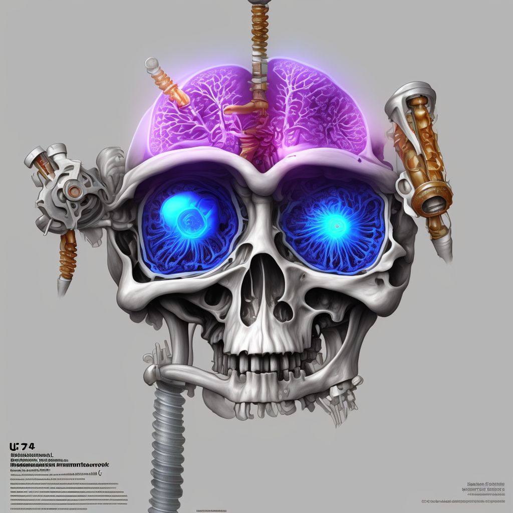 Breakdown (mechanical) of internal fixation device of right humerus, sequela digital illustration