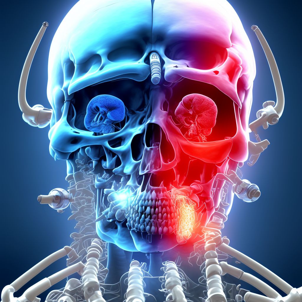 Displacement of internal fixation device of right humerus, initial encounter digital illustration