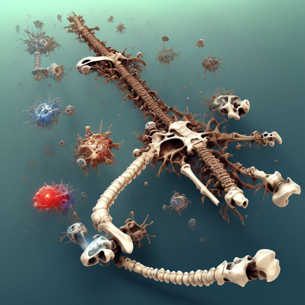 Displacement of internal fixation device of bone of left lower leg, initial encounter digital illustration