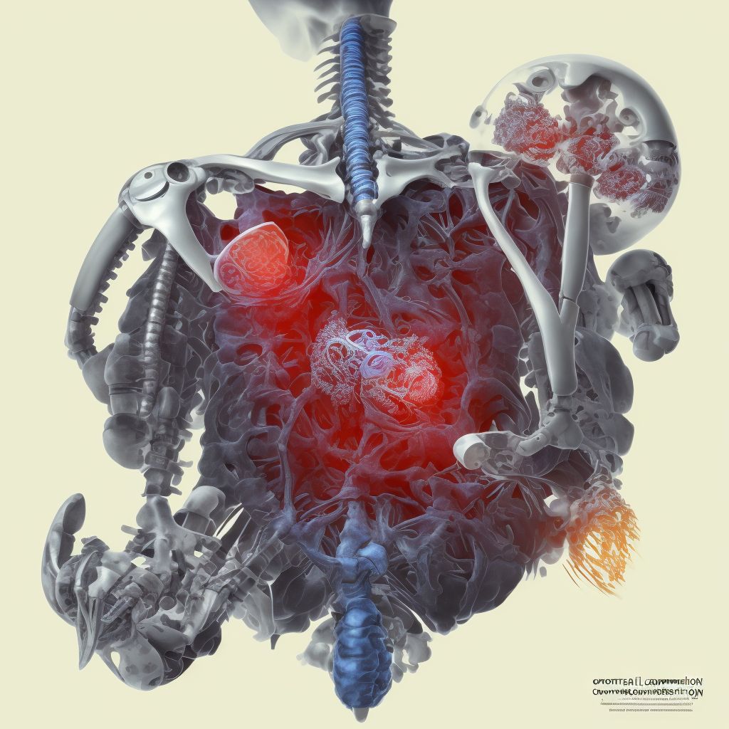 Other mechanical complication of internal fixation device of left humerus, sequela digital illustration