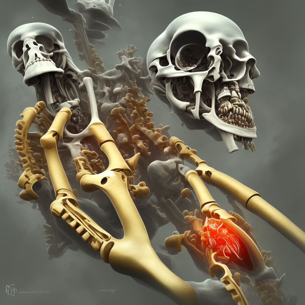 Breakdown (mechanical) of internal fixation device of bones of foot and toes, initial encounter digital illustration