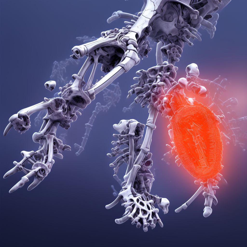 Breakdown (mechanical) of internal fixation device of bones of foot and toes, sequela digital illustration