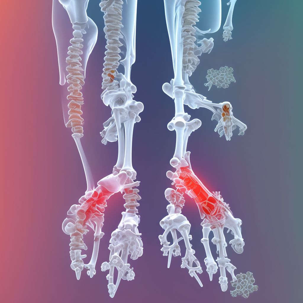 Other mechanical complication of internal fixation device of bones of foot and toes, sequela digital illustration