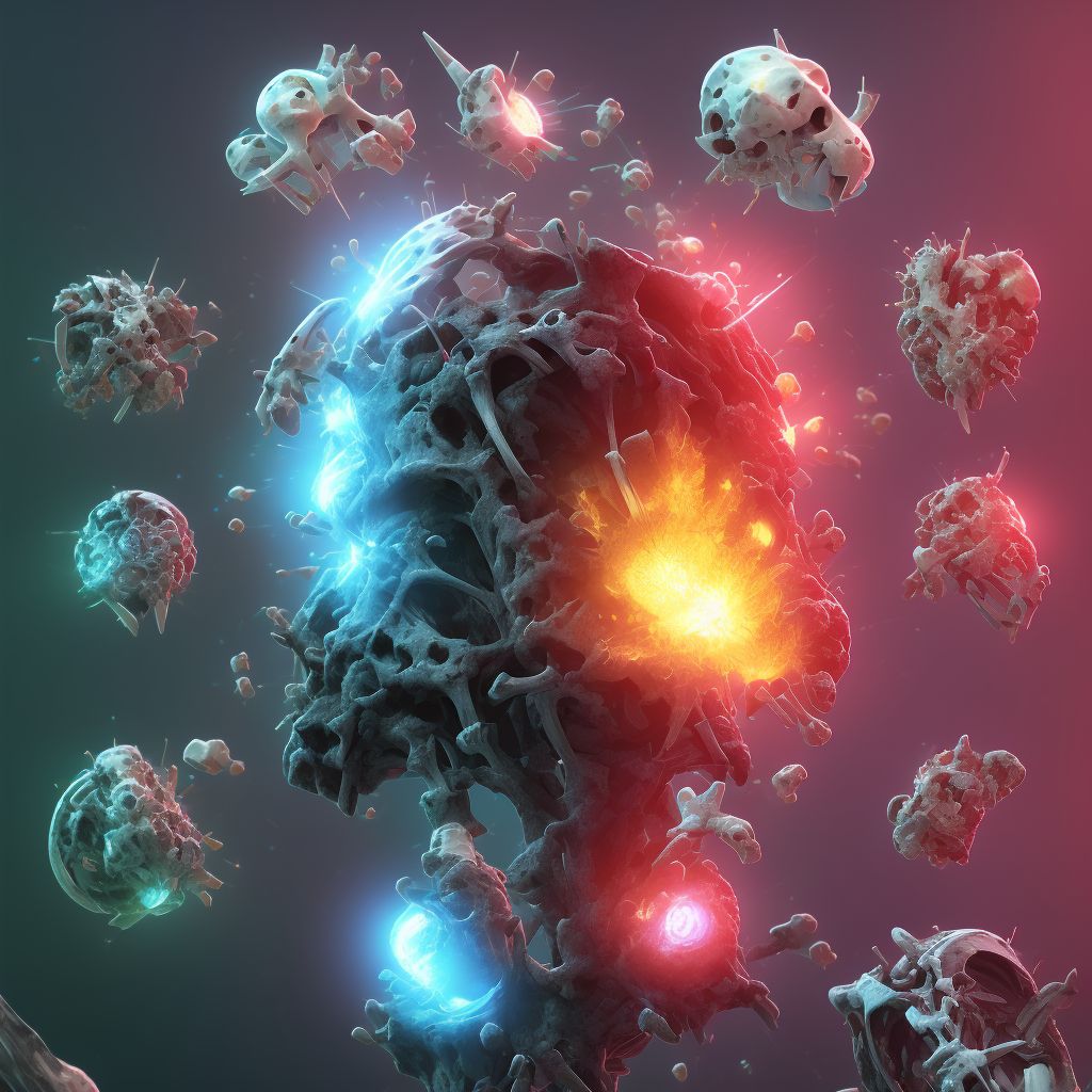 Breakdown (mechanical) of other bone devices, implants and grafts, initial encounter digital illustration