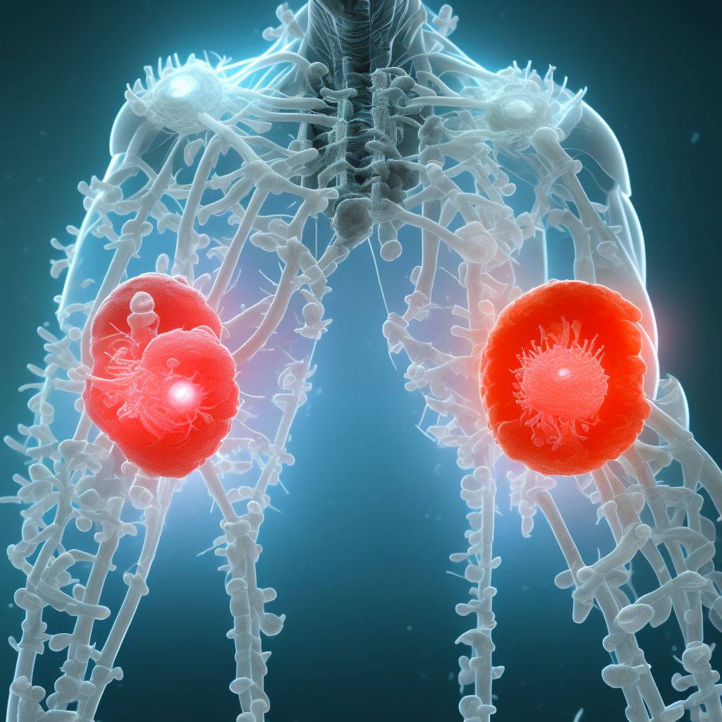 Infection and inflammatory reaction due to other internal joint prosthesis, initial encounter digital illustration