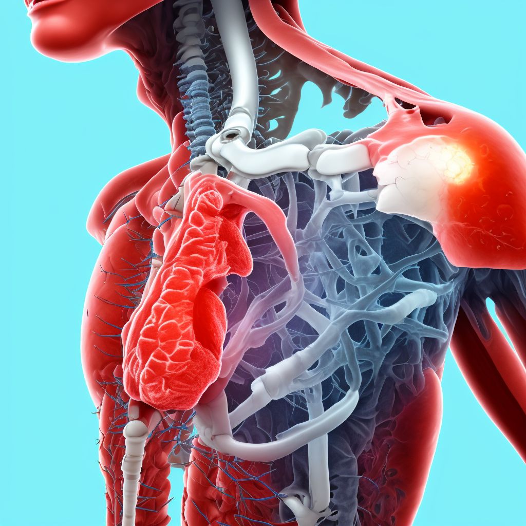 Infection and inflammatory reaction due to internal fixation device of right humerus, initial encounter digital illustration